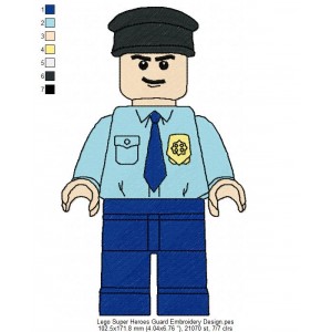 Lego Super Heroes Guard Embroidery Design